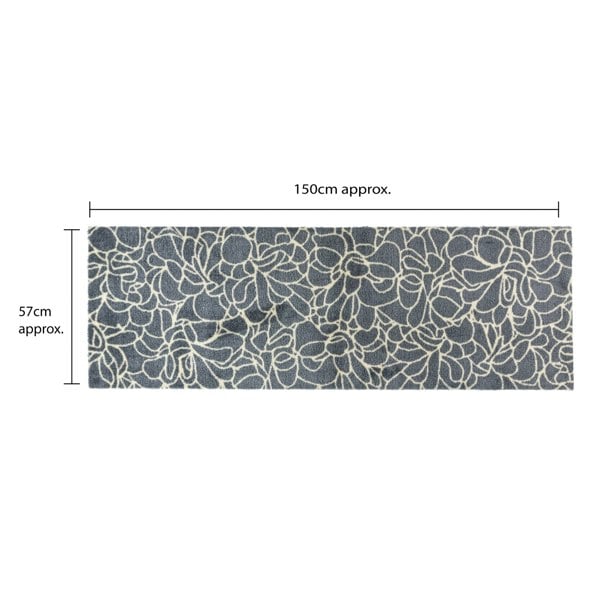 JVL Mega Mat Machine Washable Entrance Runner and Doormat Set, Floral