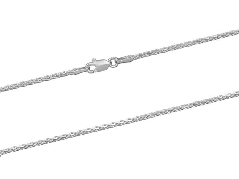Cooksongold 925 Sterling Silver 1.5mm Diamond Cut Round Spiga Necklace Chain