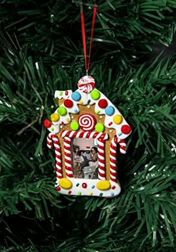 Ceramic Christmas Tree Hanging Photo Frame Decorations in Multicolour, Pack Sizes 3 or 12 image 4
