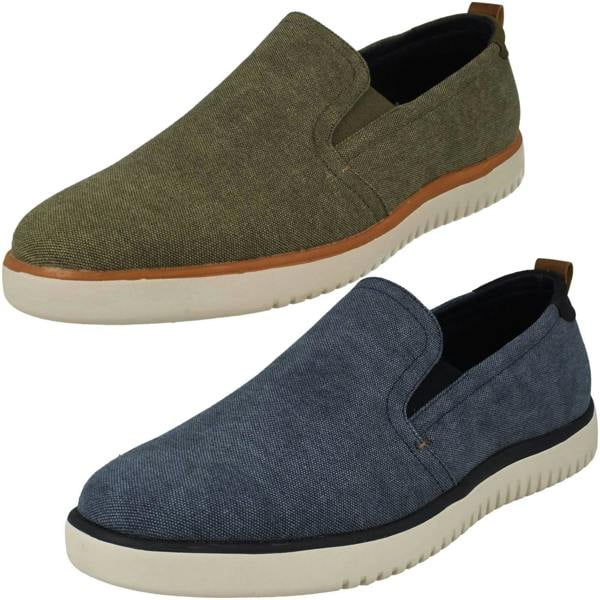 Hush Puppies Mens Hush Puppies Lightweight Canvas Shoes Danny Slip On
