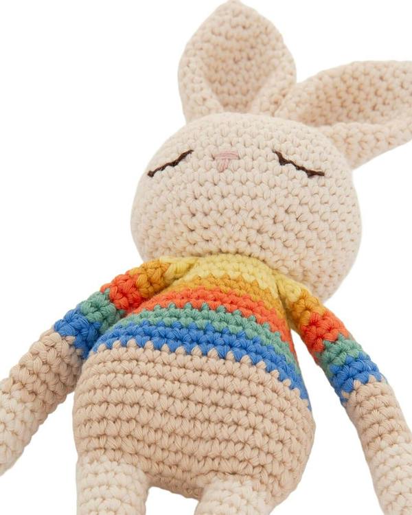 The Bonnie Mob Bonnie Bunny Crochet Toy - Rainbow stripe