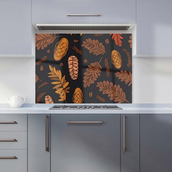 Warren Reed - Designer Autumn Leaves And Pinecones Kitchen Splashback