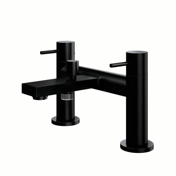 Flode Eslov | Bath Shower Mixer Tap | Includes Handset and Holder | Matt Black