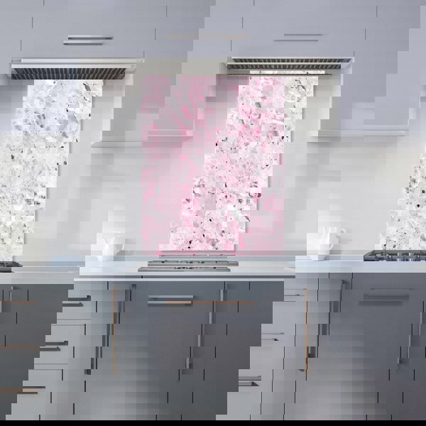 Warren Reed - Designer Plush Pink Quartz Effect Kitchen Splashback