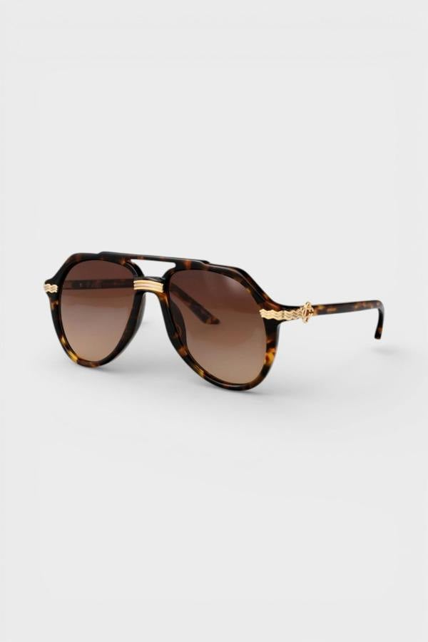 Casablanca Rajio Sunglasses Gold Brown
