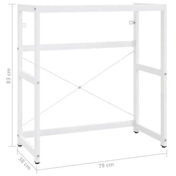Berkfield Bathroom Washbasin Frame White 79x38x83 cm Iron