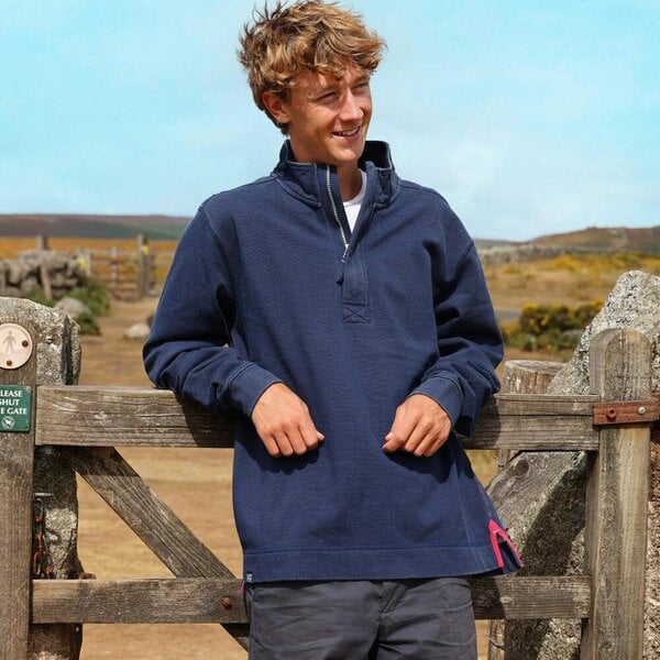 Lazy Jacks LJ700 - Mens Pique 1/4 Zip Sweatshirt - Marine