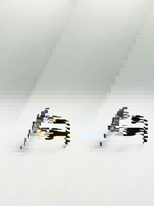 SVNX Rimless Oversized Square Sunglassses in Black Gold