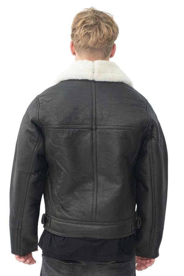 Infinity Leather Mens Sheepskin Leather WW2 Bomber Jacket-Haverhill