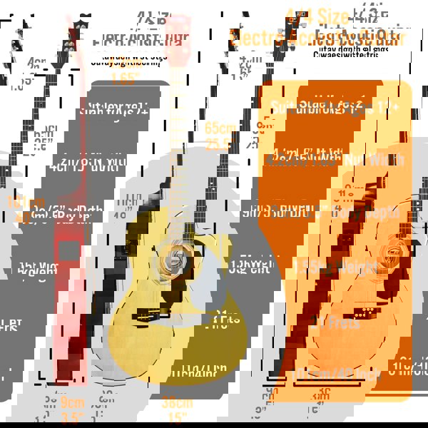 3rd Avenue Full Size Cutaway Electro Acoustic Guitar Pack Natural Acoustic Guitars#Colour_Natural