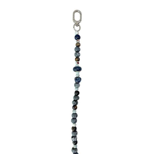 Nimmy Friends Nimmy Big Eye Cute Pet Silver Shaded Cat Mobile Phone Chain Bag Charm Ceramic Bracelet Grey -N-XDY-SL-023