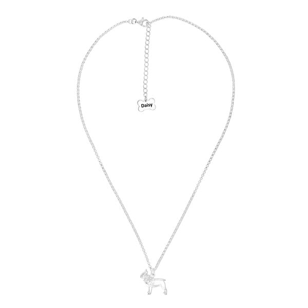 Mylee London French Bulldog Silver Necklace - Personalised