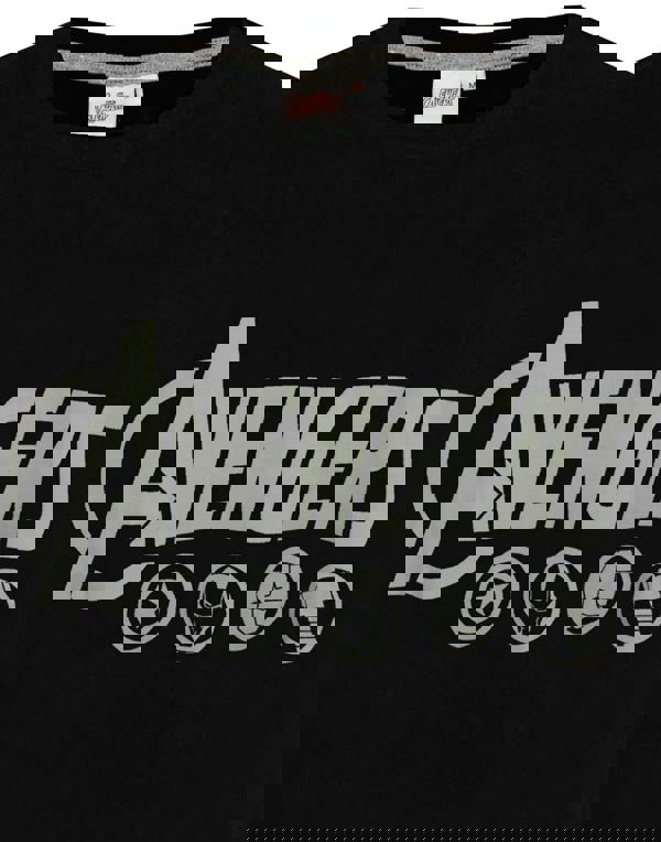 Marvel Mens Black Logo Short Sleeve Long Leg Pyjama Set