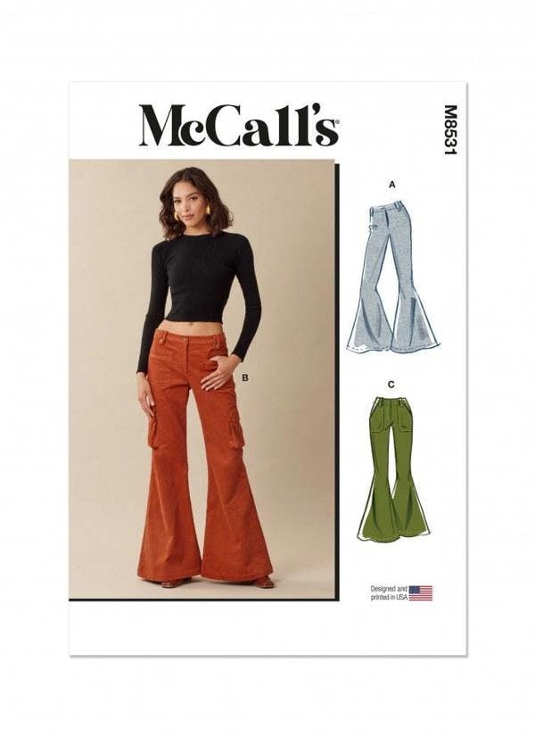 McCalls 8531 Paper Sewing Pattern – Women's Trousers, Intermediate