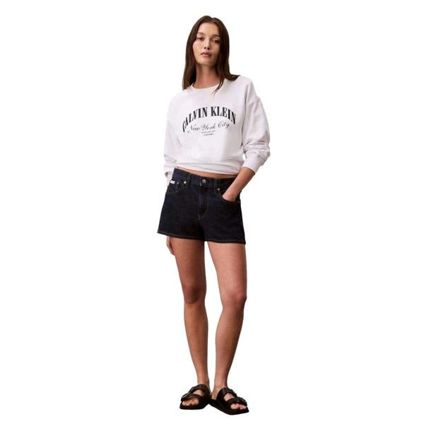 Calvin Klein Womens/Ladies Varsity Logo Sweatshirt - Bright White - 