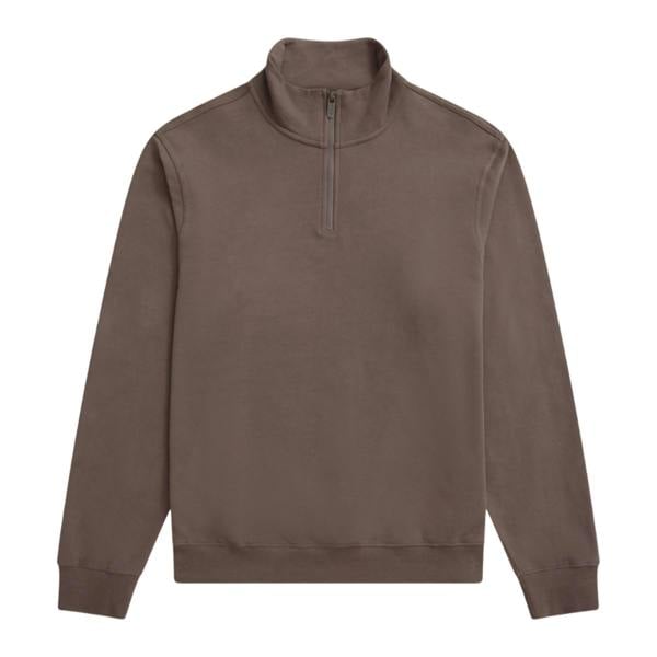 Animal Mens Sid Half Zip Sweatshirt - Brown