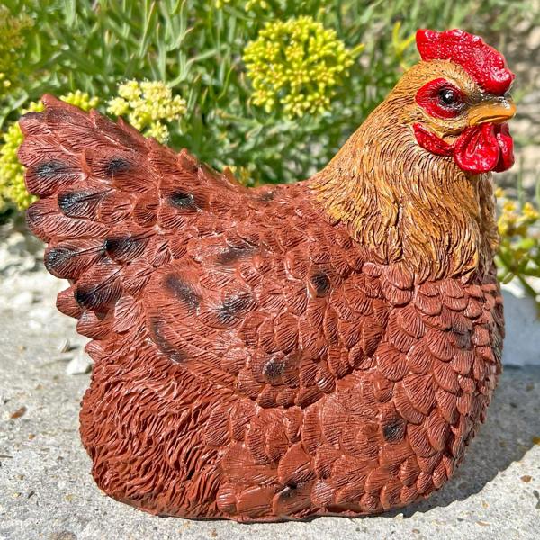 Farmwood Brown Chicken Garden Bird Ornament