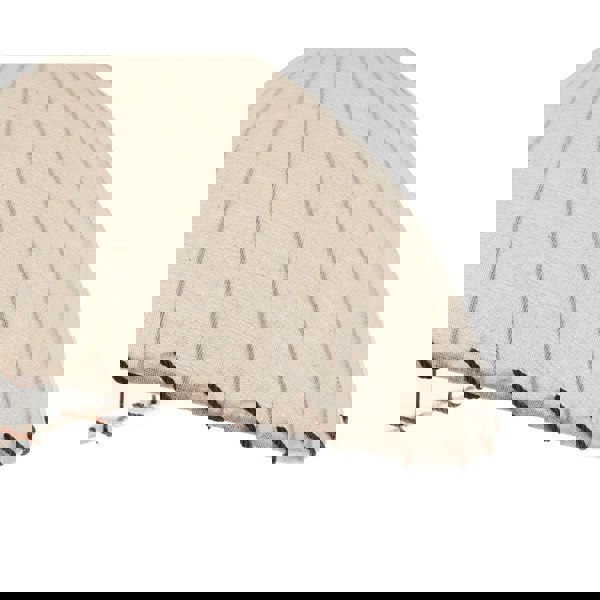 Natural Linen Oatmeal Beige Pendant Light Shade with Linking Rope Image 5