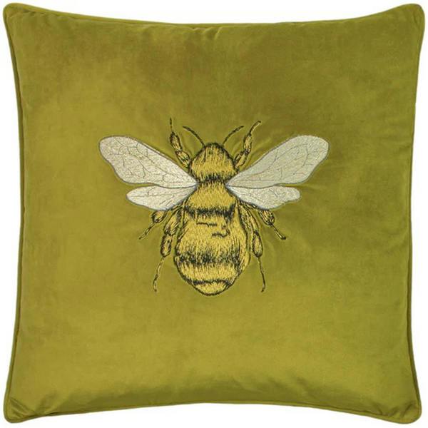 Paoletti Hortus Bee Cushion Cover - Olive - 