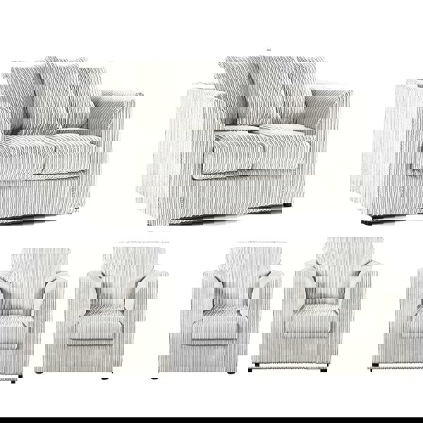 Furnishings For Less Luxor Jumbo Cord 2 Seater and 2 x Armchairs - Scatter Back