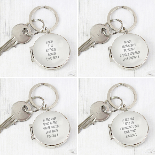 Personalised Memento Company Personalised Round Photo keyring
