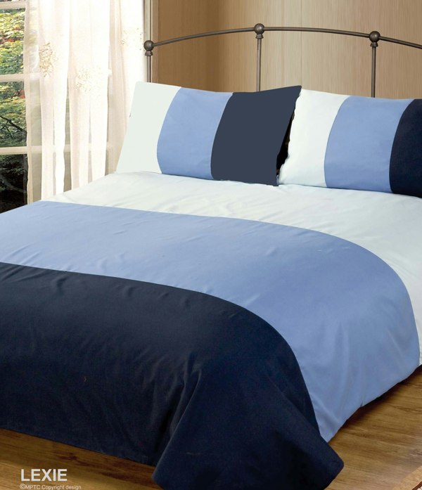 Velosso Vibrant Colour Block Printed Cotton Blend Duvet Cover & Pillowcase Set - Modern Design Bedding Ensemble
