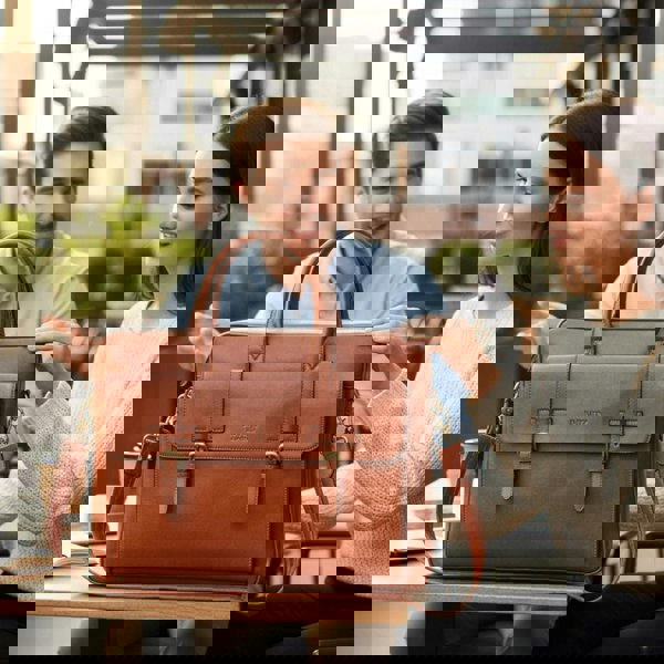 Infinity Leather Belmont - Vintage Genuine Leather Laptop Bag Briefcase