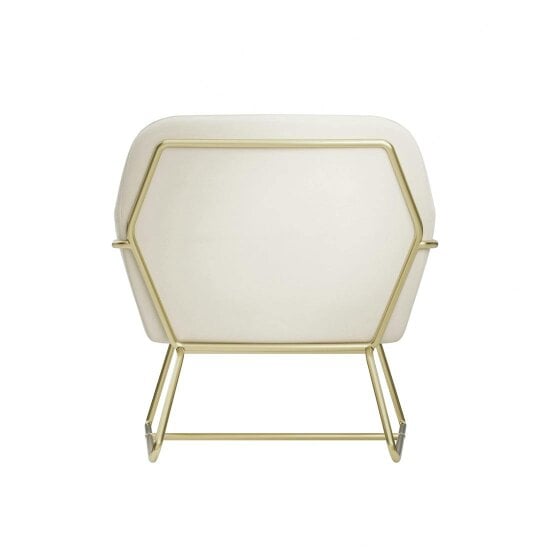 Wyld Haus Marselle Cream Velvet Upholstered Armchair Gold Legs