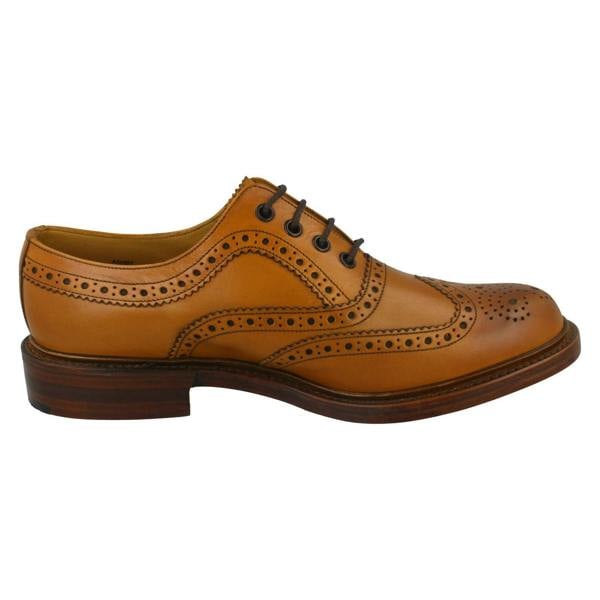 Loake Mens Loake Burnished Leather Brogues Ashby