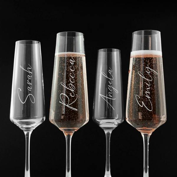 Personalised Champagne Flute - product in use