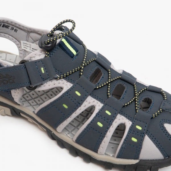 PDQ KEN Mens Sandals Navy Blue/Lime