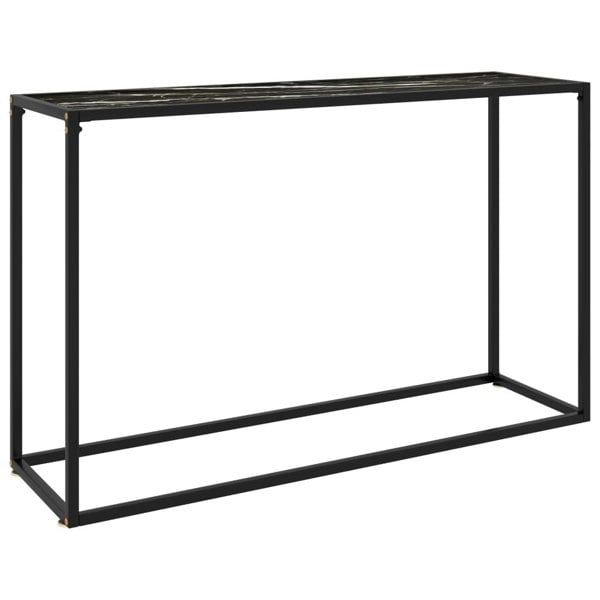 Berkfield Console Table Black 120x35x75 cm Tempered Glass