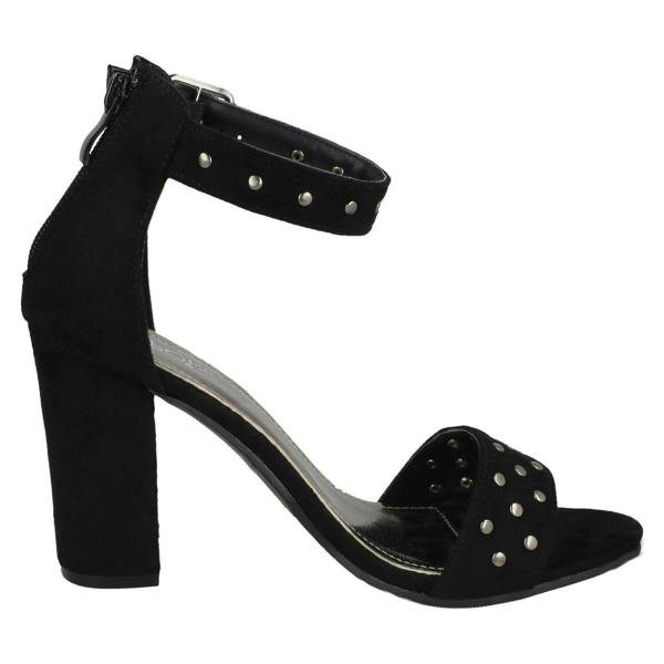 Spot On Ladies Spot On Mid Chunky Heel Sandals
