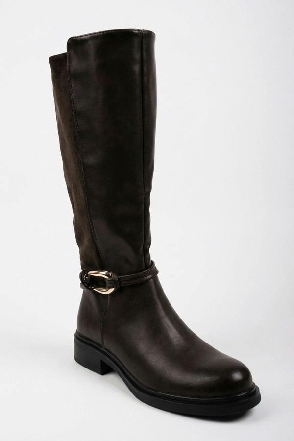 Saoirse Knee High Boots - Brown