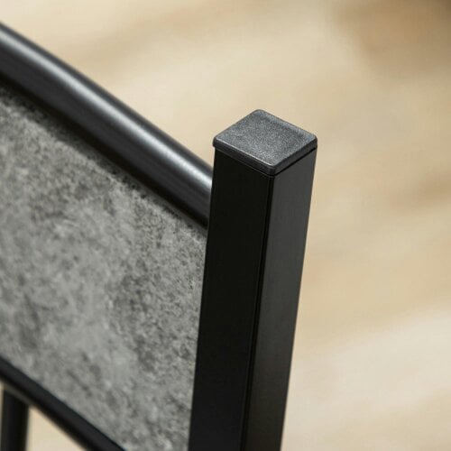 Wyld Haus Lera Marble Effect Grey And Black 5 Piece Dining Table And Chair Set