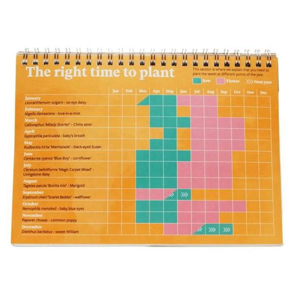 RHS, Plantable Veg & Herb Small Easel Desk Calendar 2027, Desk Calendars, Month To View, Lifestyle, Gift