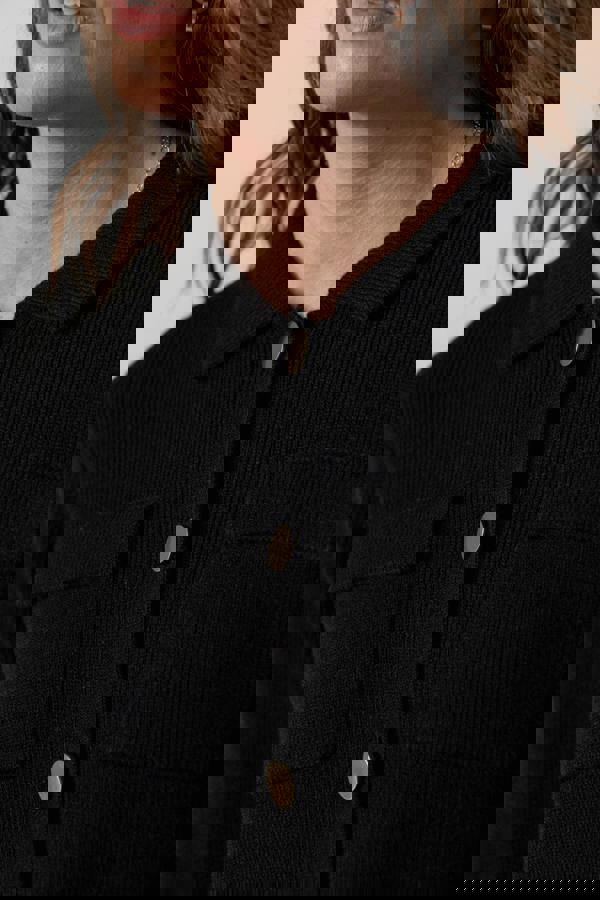 Lily & Me Chestnut Knitted Jacket Black