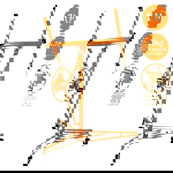 T-mech Drywall & Plasterboard Lifter Hoist 11ft