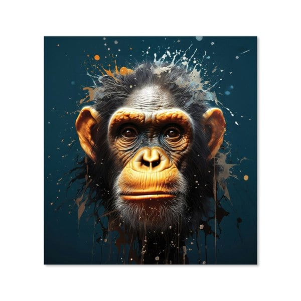 Warren Reed - Designer Splashart Realistic Monkey Face Kitchen Splashback