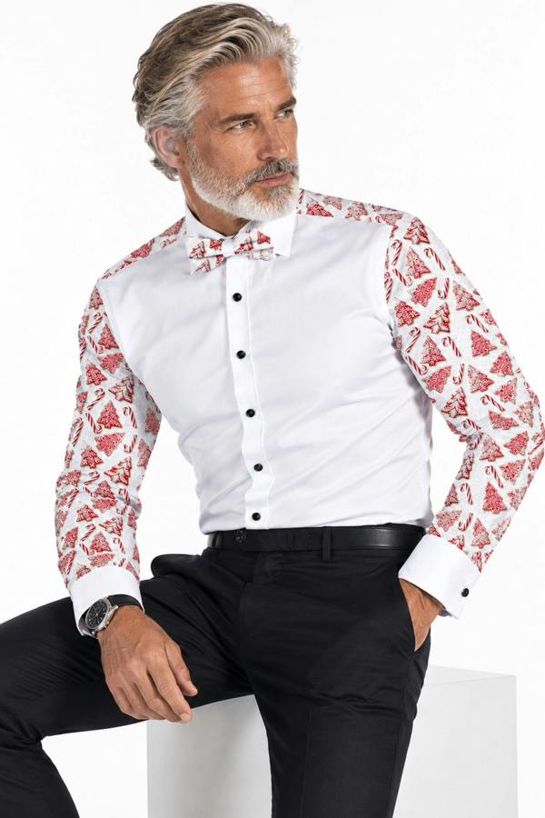 Claudio Lugli Deck the Halls Christmas Tuxedo Shirt