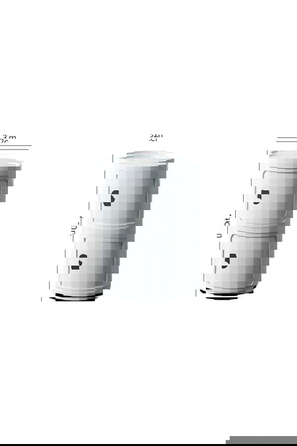 Living and Home Multi-Tiered Plastic Storage Drawer Unit