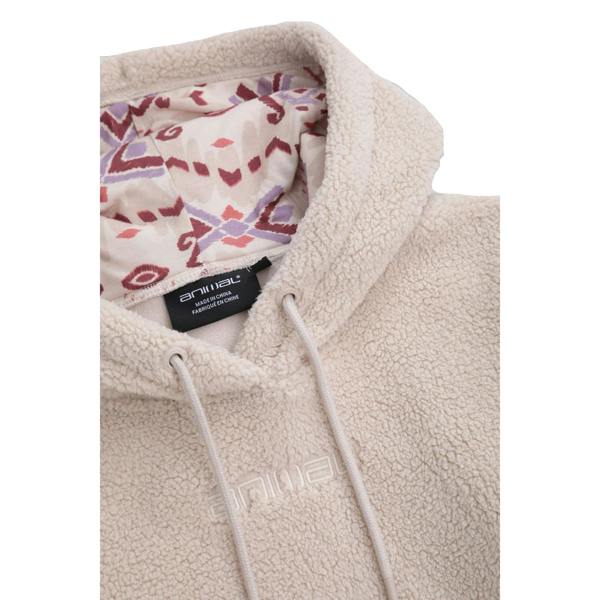 Animal Womens/Ladies Fleece Hoodie - Off White - 