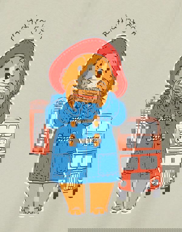 Paddington Bear Unisex Kids Beige Bus Short Sleeved T-Shirt