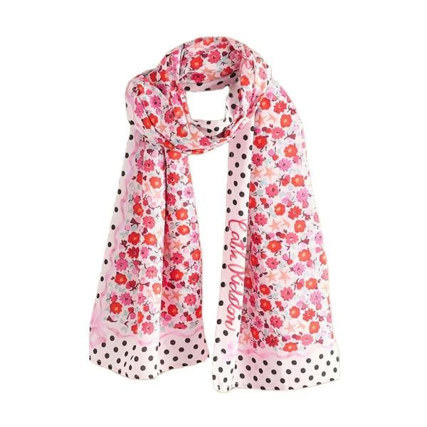 Cath Kidston Ditsy Print Viscose Lightweight Scarf - Red/Pink - 