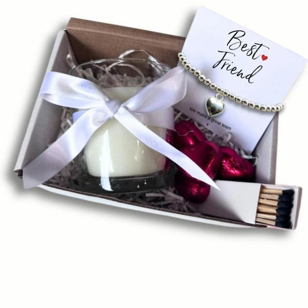 Aye Do Gifts Small Best Friend Gift Hamper | Bracelet, Chocolates & Candle