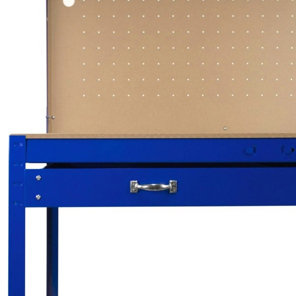 Monster Racking Workbench with Pegboard, Drawer & Light – Blue