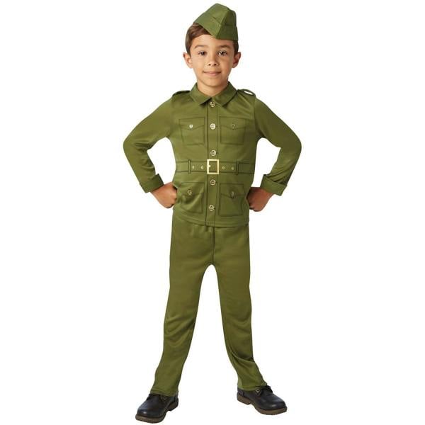 Bristol Novelty Boys WW2 Soldier Costume - Green - 