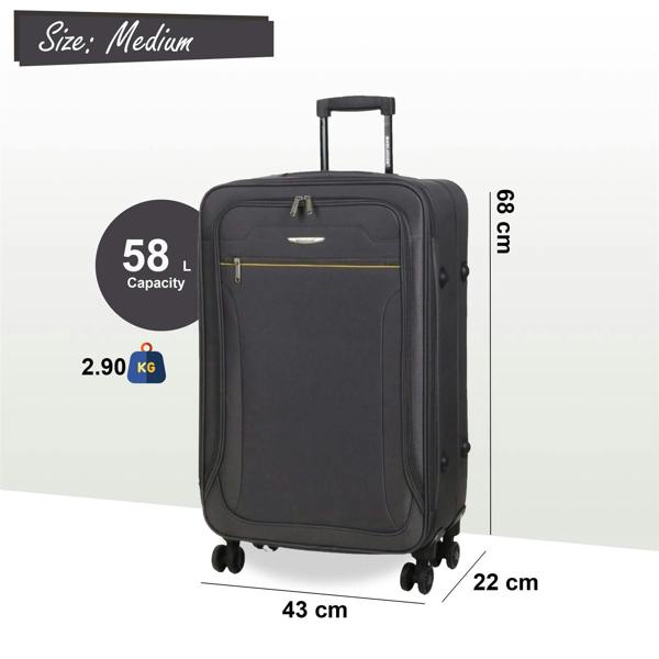 Snowball Lightweight Soft Luggage Travel Suitcases