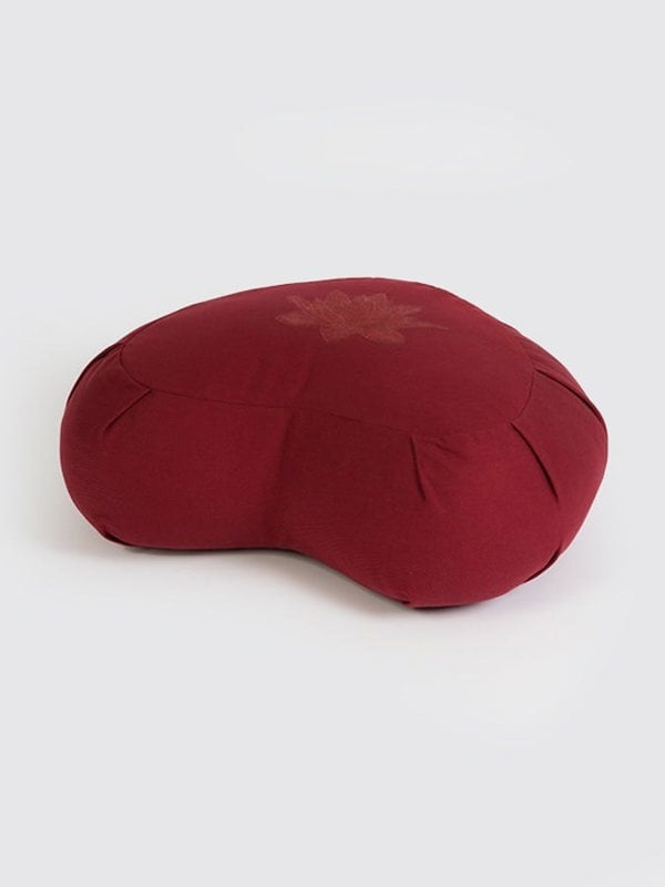 Yoga Studio GOTS Organic Cotton Crescent Lotus Zafu Buckwheat Cushion