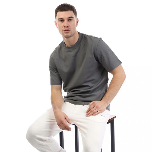 Hugo Mens Dapolino Print Logo T-Shirt - Grey - 